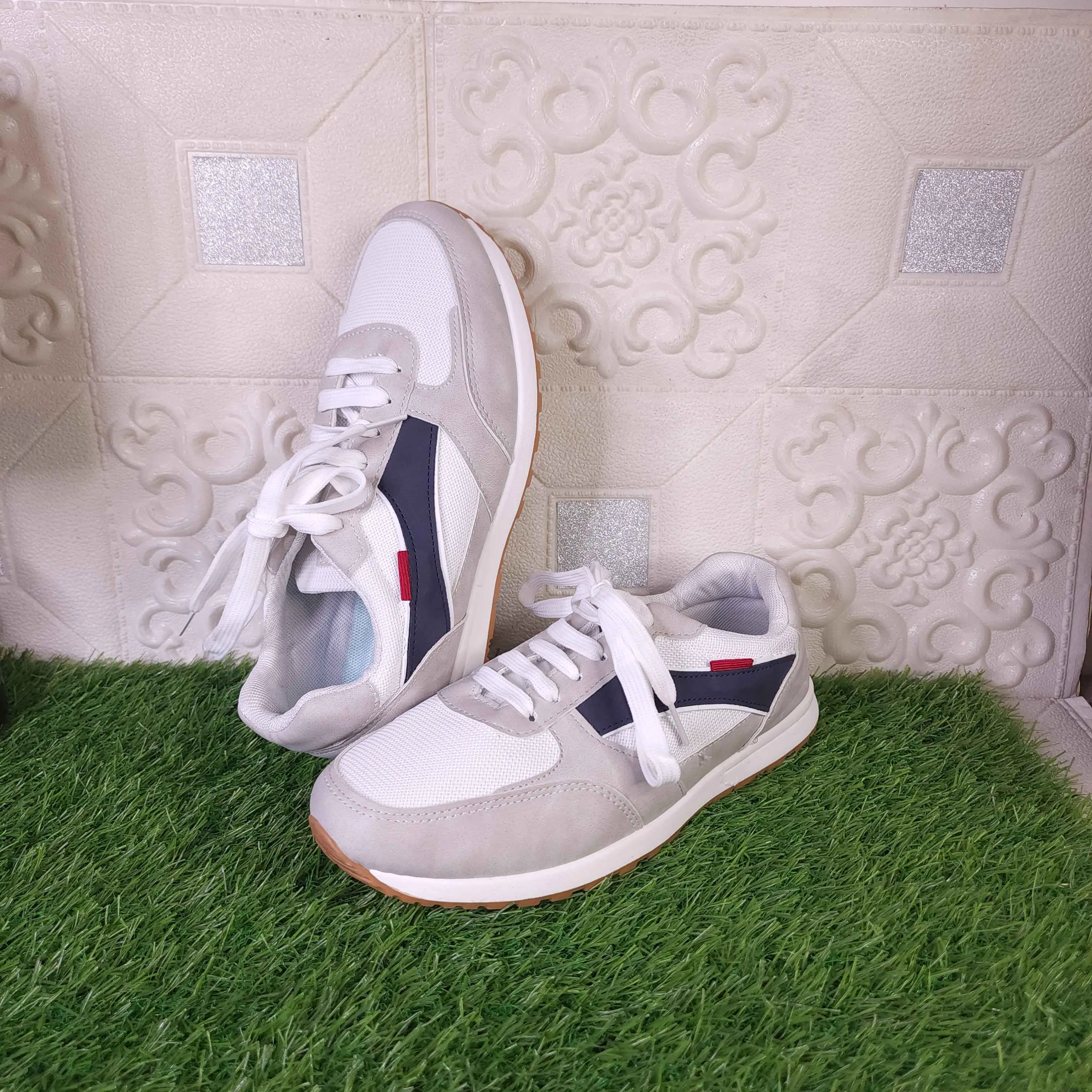 MJAF-002 White Slide On Sandals Leather