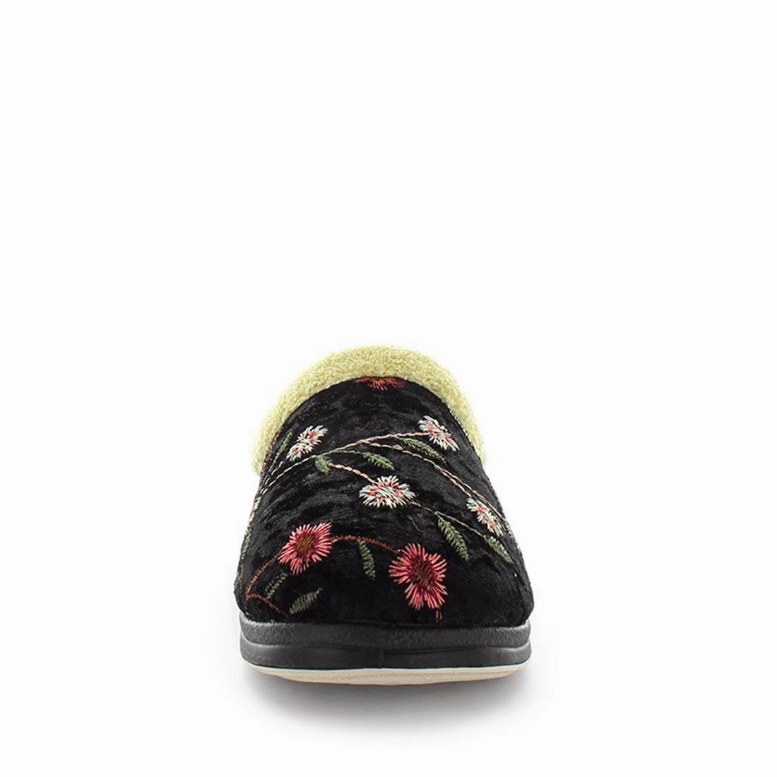 Best Slippers For Summer Panda Endy Women's Slippers - Black Embroidery