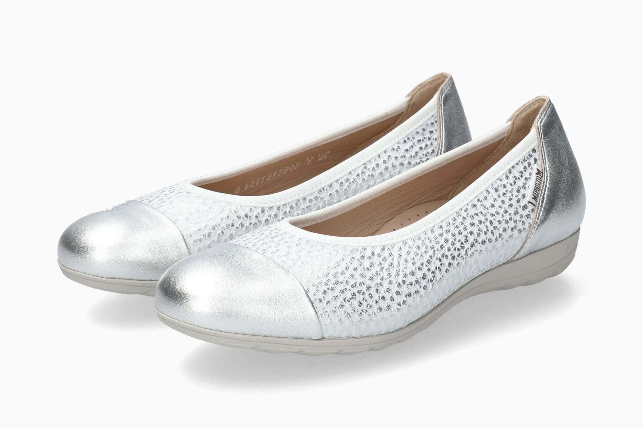 Cute Comfortable Flat Shoes Erika - Silver