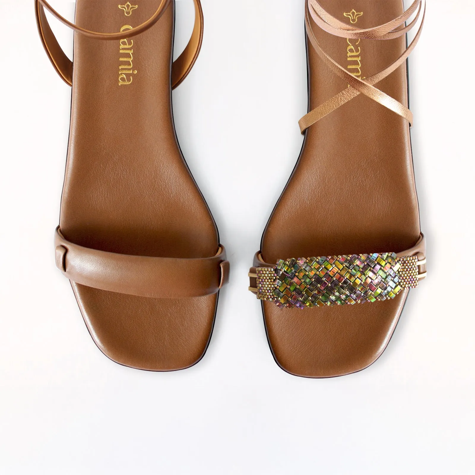 Flat Bottom Lifting Shoes Espresso Swap Sandal Aqua Rose Gladiator