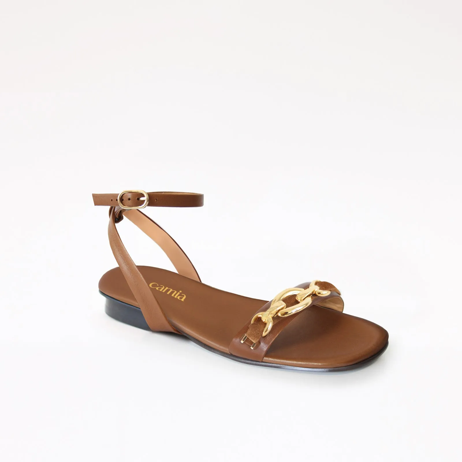 Espresso Swap Sandal Catena Flat Green Shoes