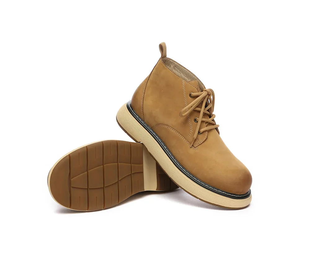 Casual Dress Shoes With Shorts EVERAU Men Boots Leather Lace Up Casual Shoes Kaarlo