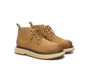 EVERAU Men Boots Leather Lace Up Casual Shoes Kaarlo Sole Fury Se Casual Shoes