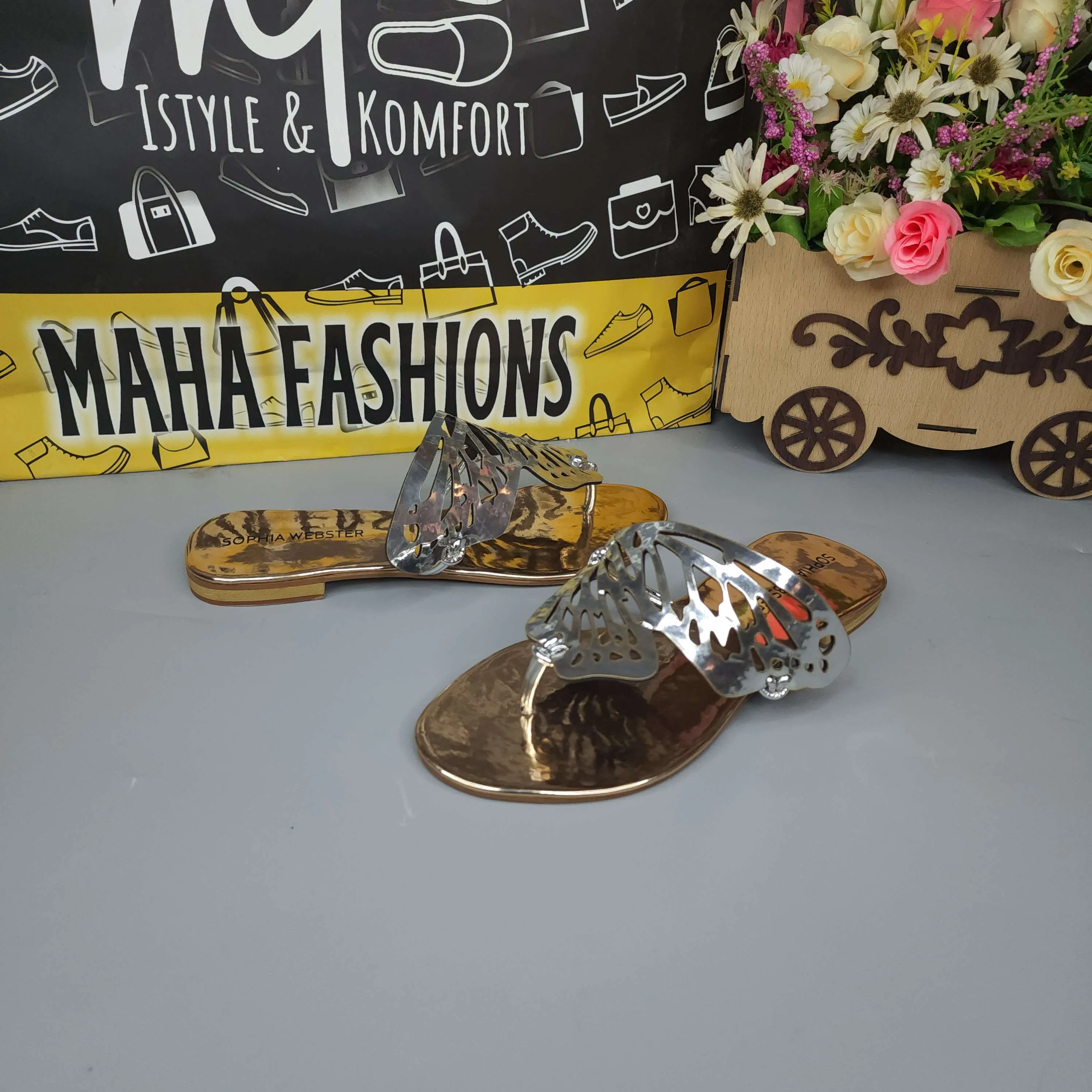 Stylish Slippers Peach Butterfly Slippers