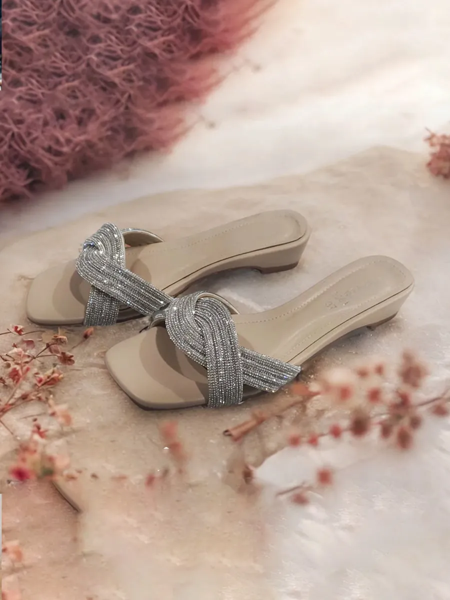 Slippers With Zipper Fawn Fancy Heel Slippers for women.