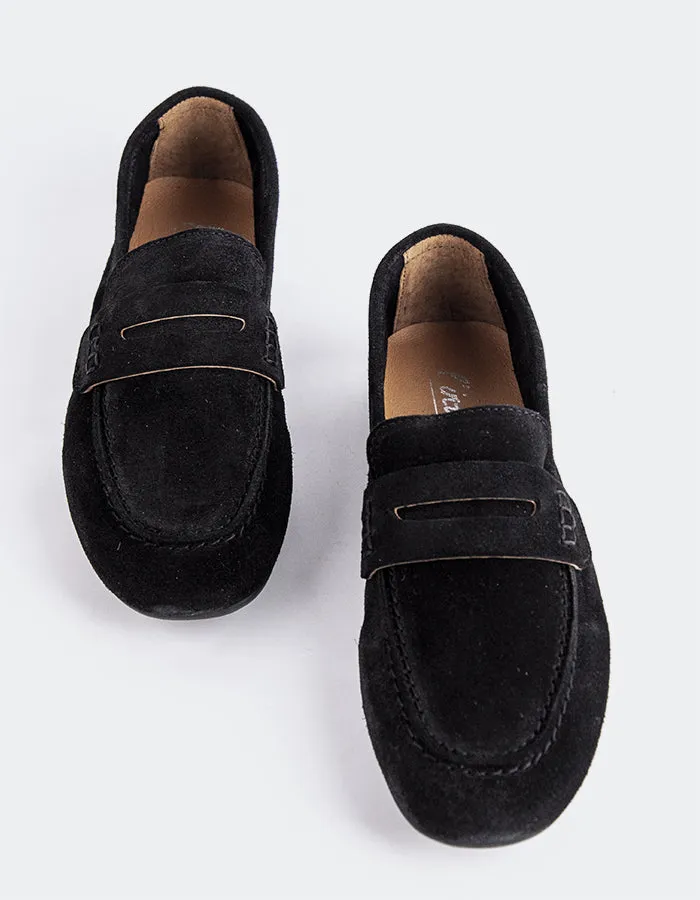 Steve Madden Dress Loafers Ezzie Black Suede