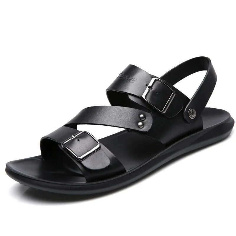 Fashion Comfortable Men's Leather Sandals Gdefy Sandals