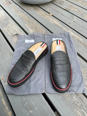 THOM BROWNE Mens Leather Penny Loafer Mules Marni Bambi Loafers