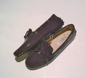 Ferragamo Sport Loafers Tod's Gommino Loafers in Eggplant Patent Leather Driving Shoes Flats