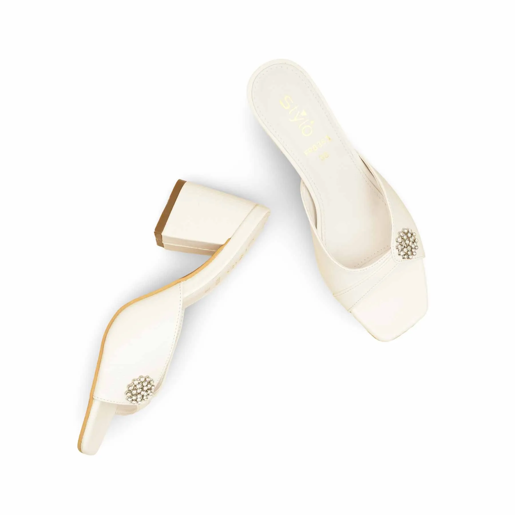 Cream Formal Slipper For Women FR8363 Toilet Slippers