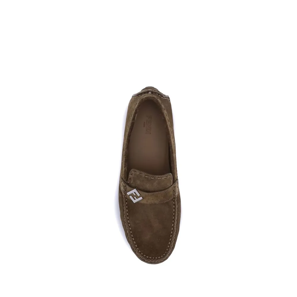 Tods Loafers Sale Fendi Brown Rubber Slip-On Loafers
