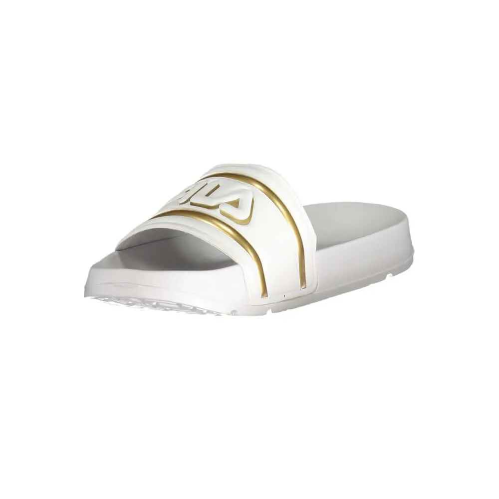 Fila White Polyethylene Sandal Home Fuzzy Slippers