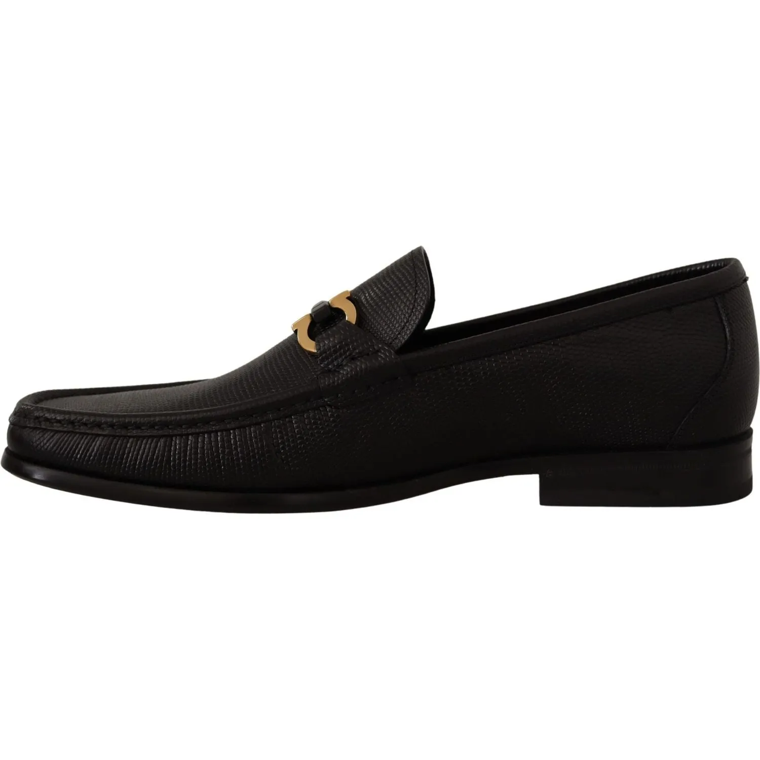 Salvatore Ferragamo Elegant Black Calf Leather Loafers Ladies Platform Loafers
