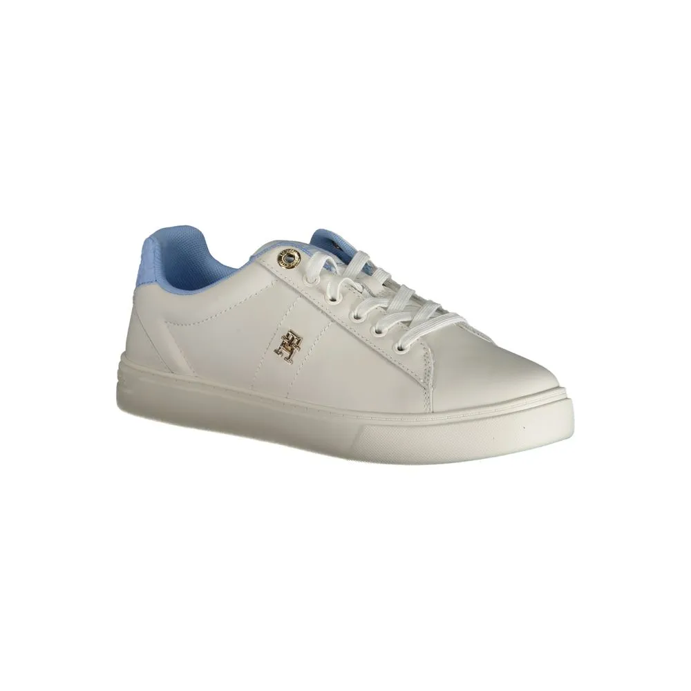 Casual Shoes For Everyday Tommy Hilfiger Light Blue Leather Women Sneaker