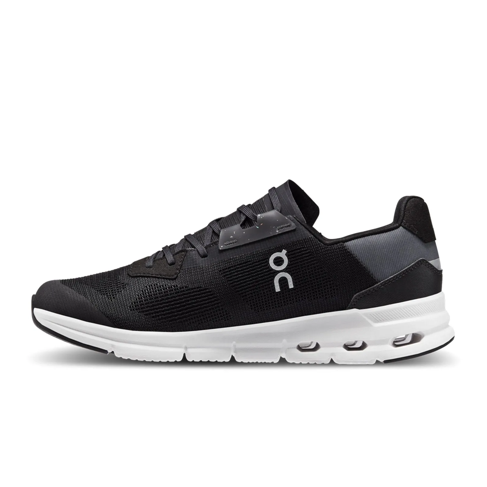 On Running Cloudrift Running Shoe (Men) - Black/White Low Heel Drop Running Shoes