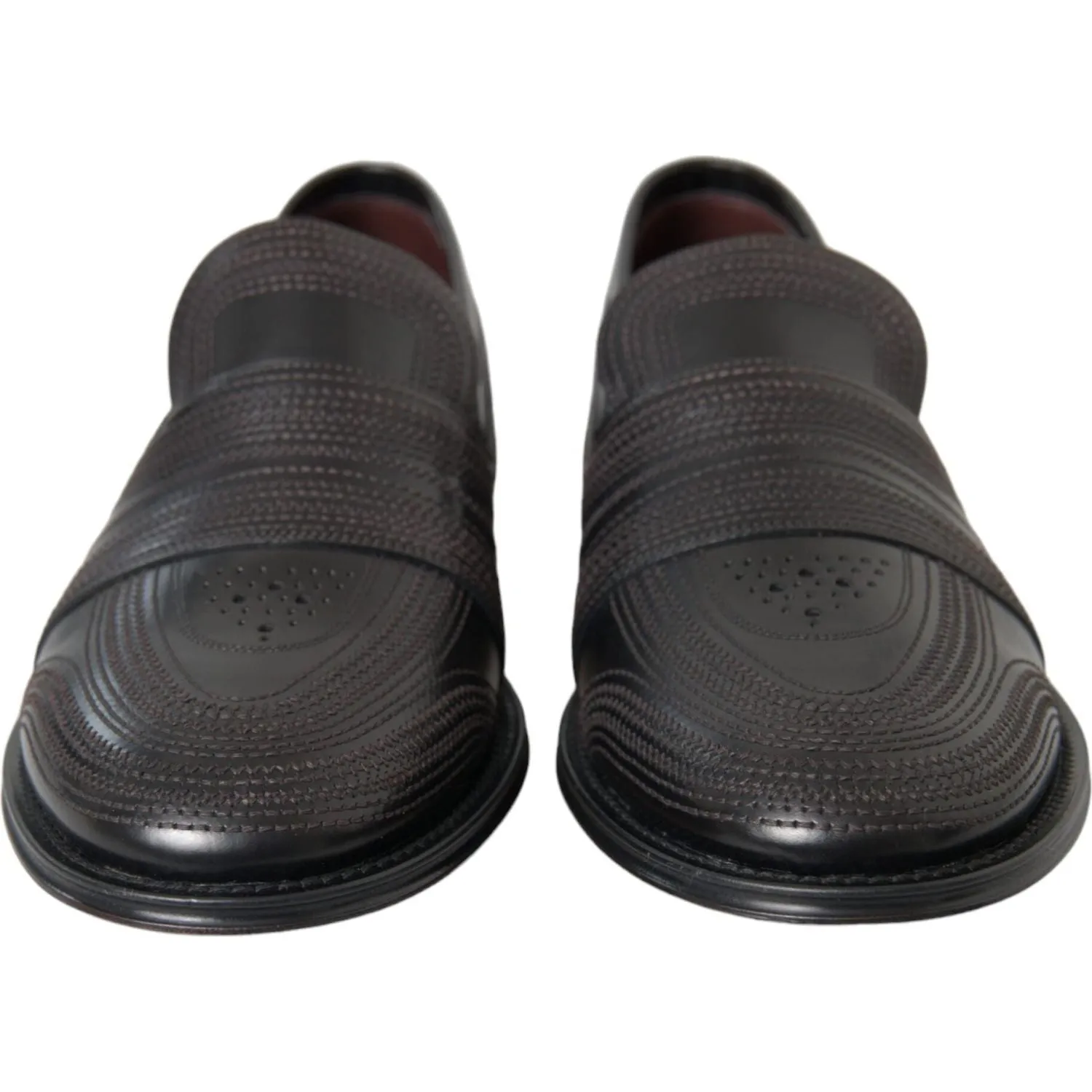 Loafers With White Socks Dolce & Gabbana Black Brown Leather Loafer Men Dress Shoes