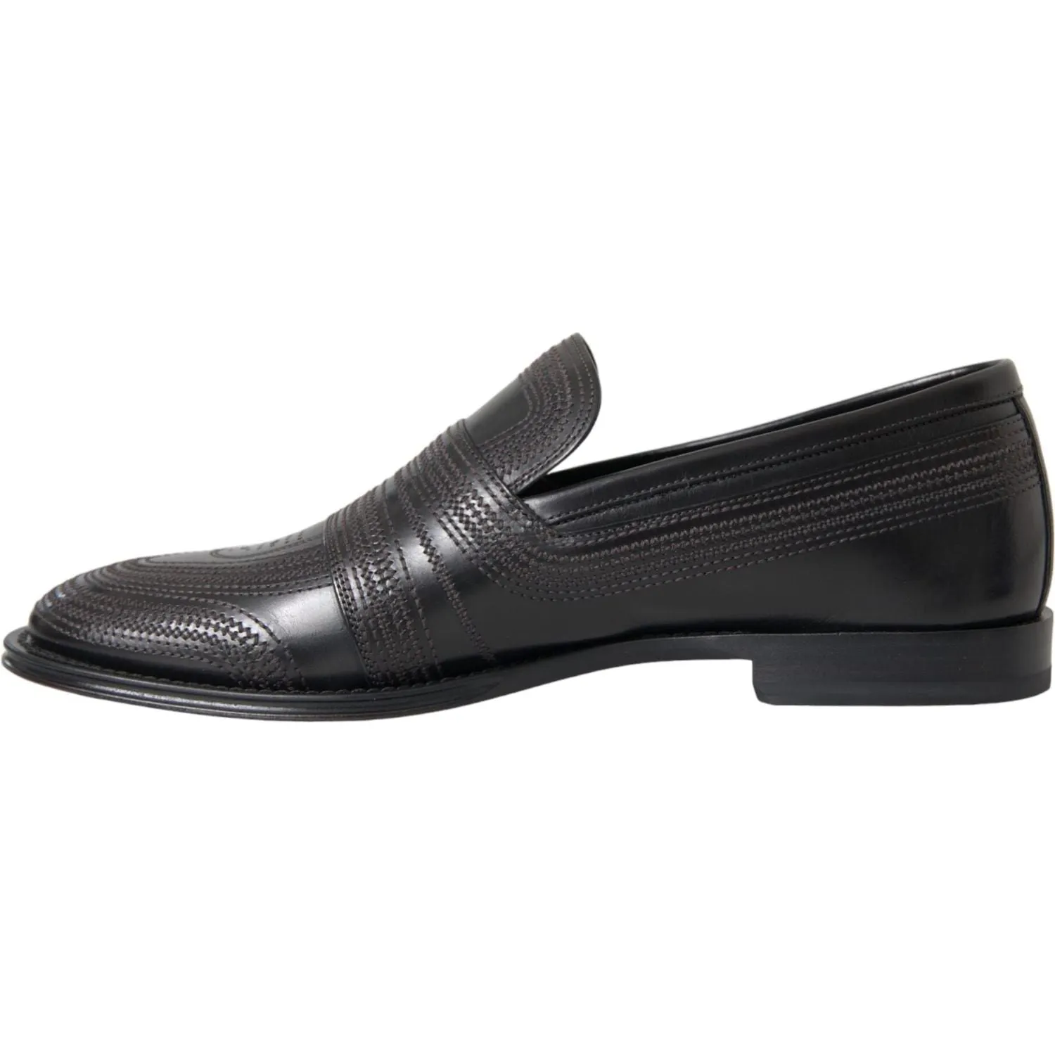 Olukai Loafers Dolce & Gabbana Black Brown Leather Loafer Men Dress Shoes