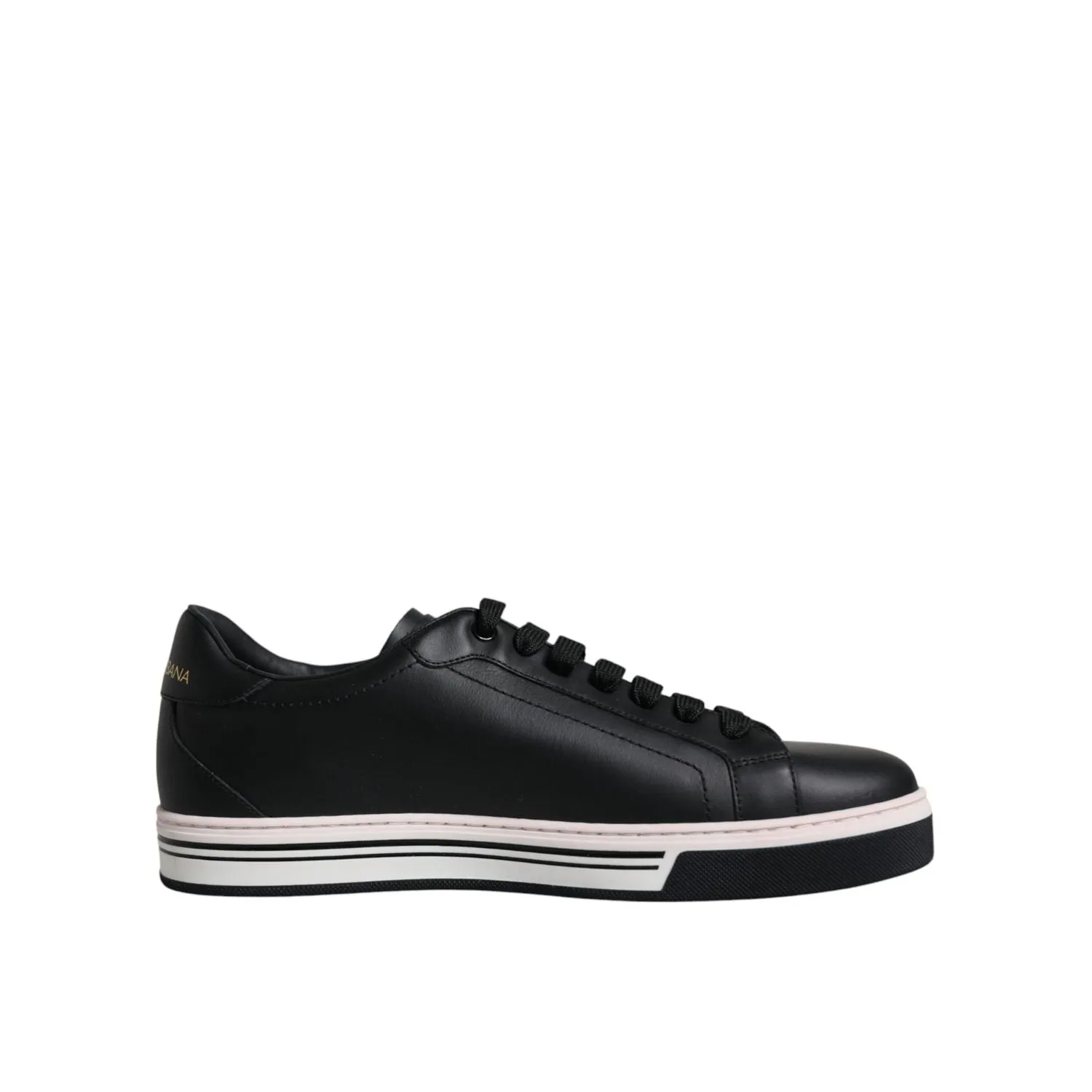 Suit And White Sneakers Dolce & Gabbana Black Leather Low Top Men Sneakers Shoes