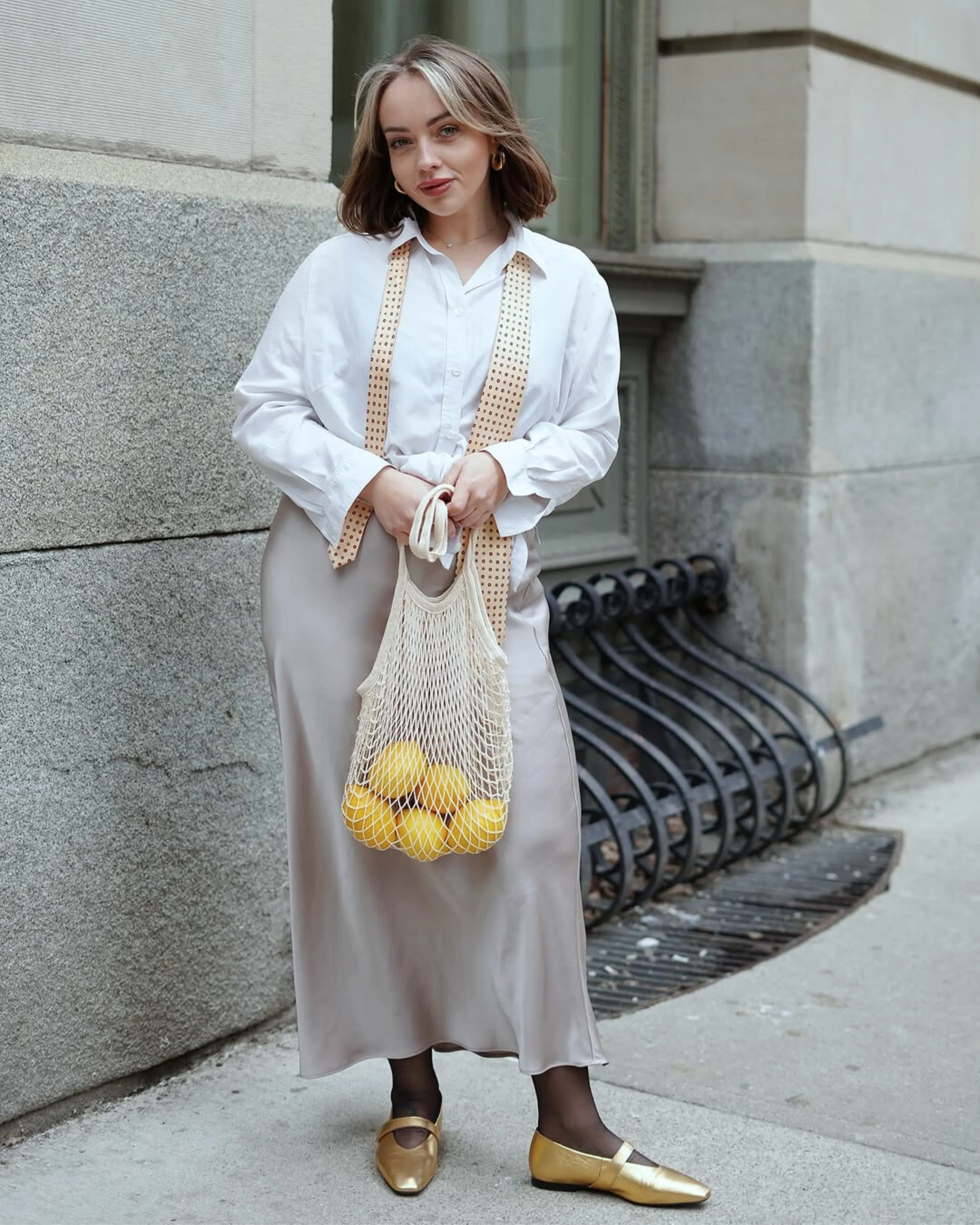 Woven Flat Shoes Flordeliz Champagne Metallic