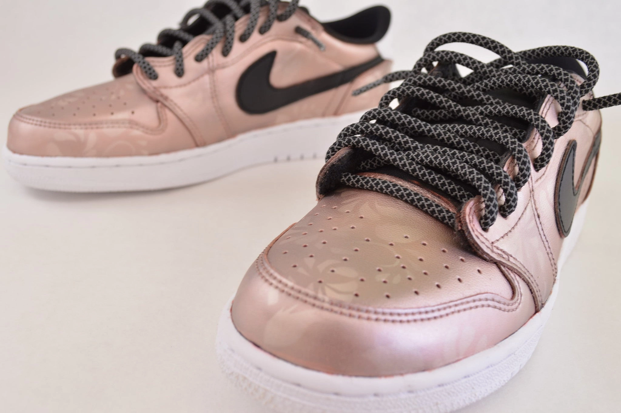 Asics Gel Kahana 8 Running Shoes Custom Nike Rose Gold Jordan Retro 1 Low OG Sneakers - Hand Painted