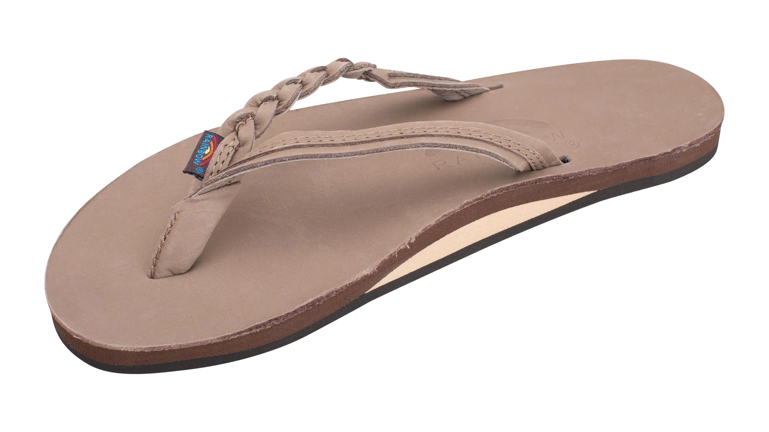 Flirty Braidy Dark Brown Flip Flops Roxy Leather