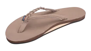 Size 14 Wide Flip Flops Flirty Braidy Dark Brown