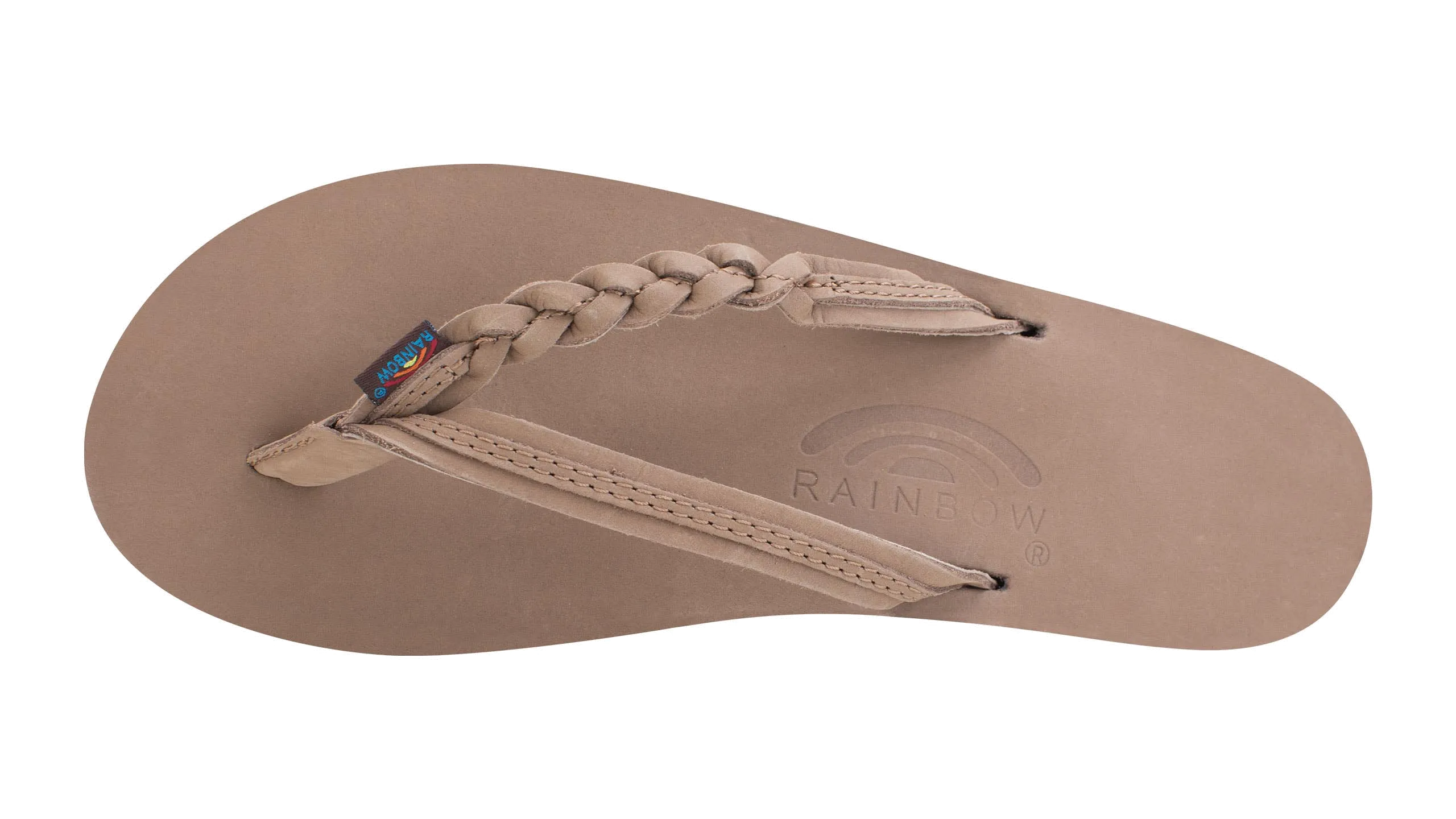 Tire Tread Flip Flops Flirty Braidy Dark Brown