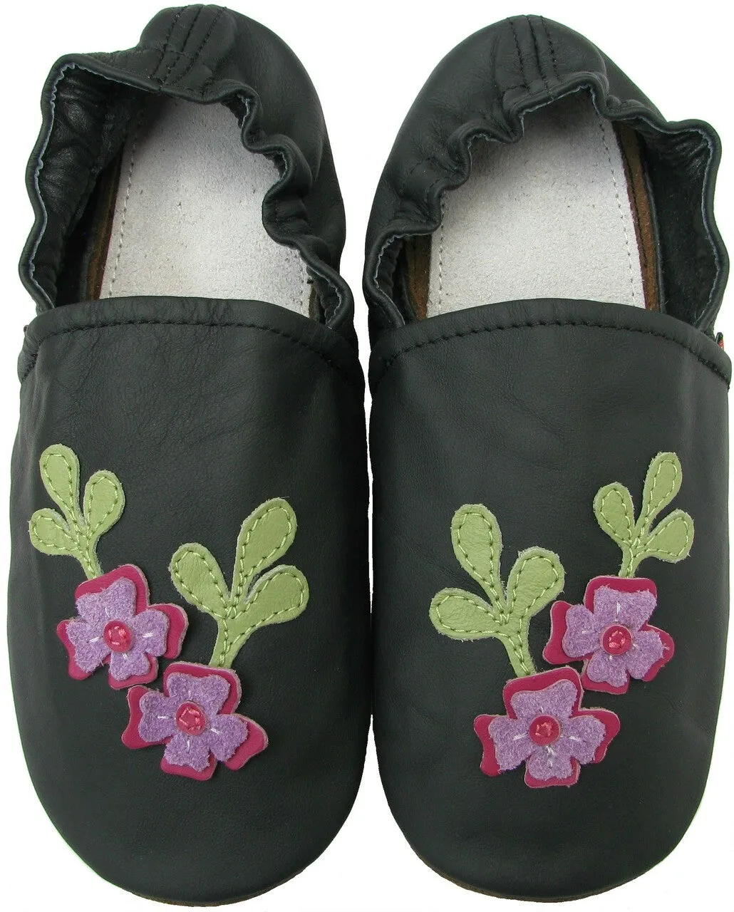 Flower black Women Slippers Milk Step Slippers