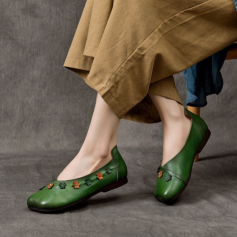 Shoes Sport Flats Flower Accents Comfortable All-match Flat Peas Shoes