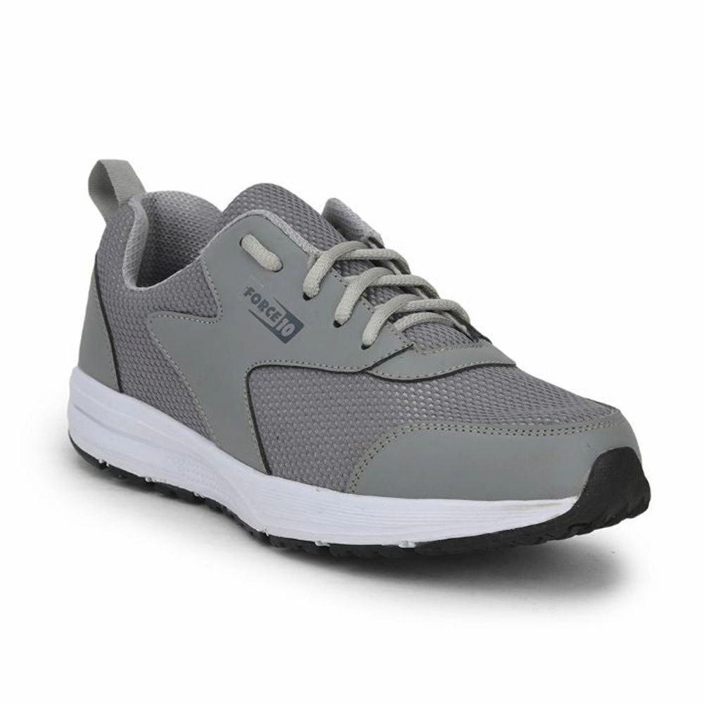 Running Shoes Marathon Uk Force 10 Sports Lacing Shoes For Men (Grey) SPRINT By Liberty