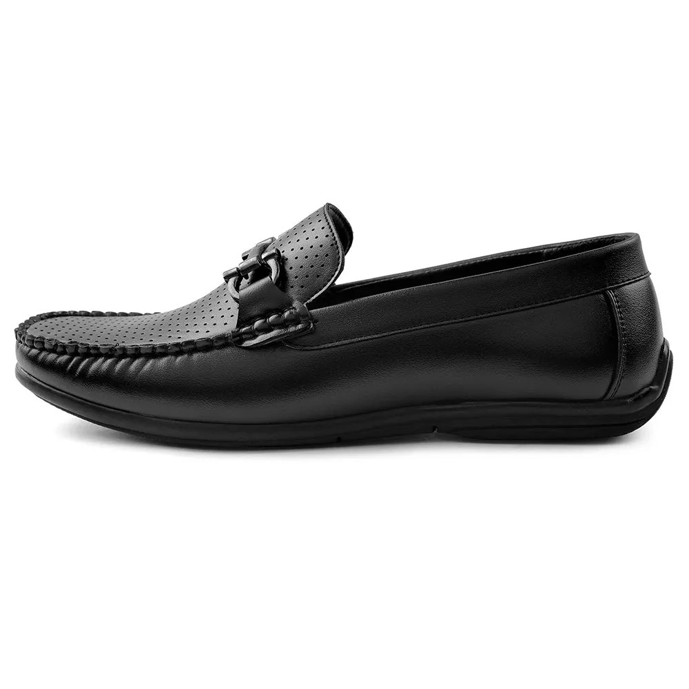 Fortune Black Casual Loafers For Men HML-10E By Liberty Cognac Penny Loafers