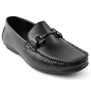 Fortune Black Casual Loafers For Men HML-10E By Liberty Loafers Designer