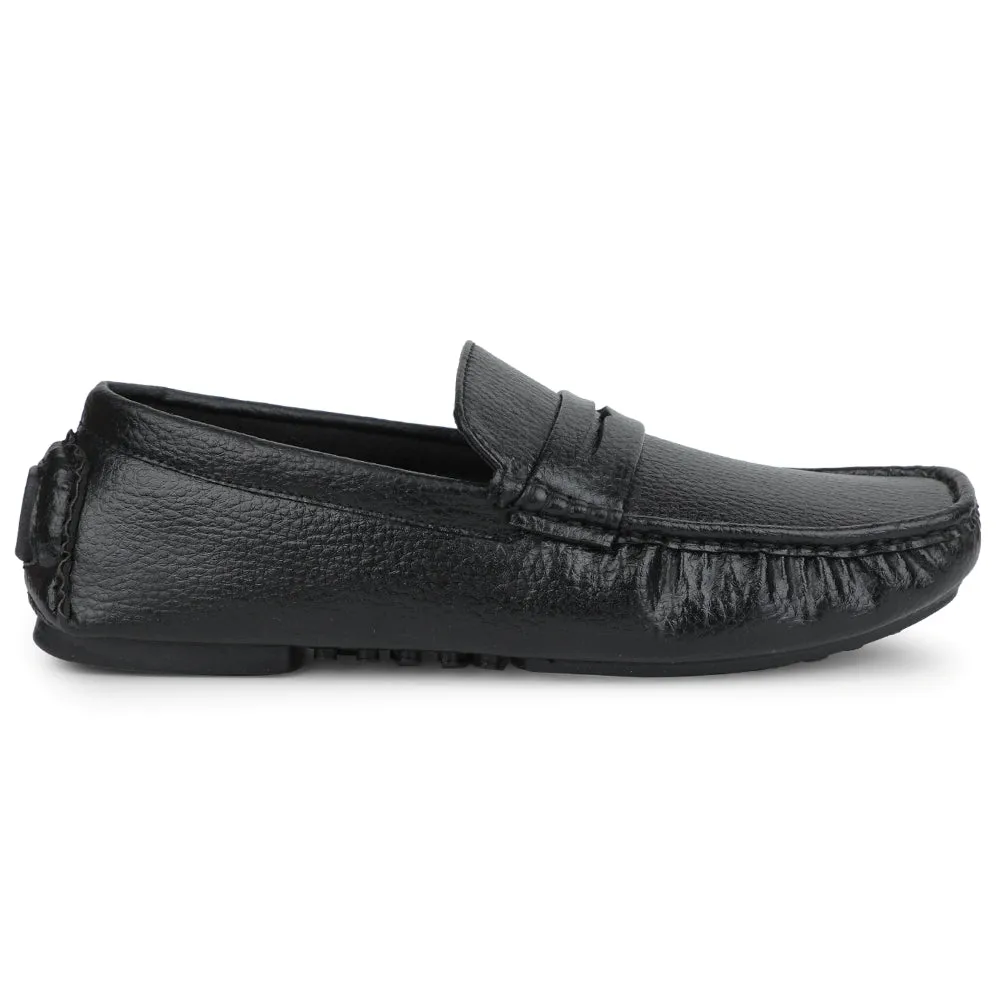Fortune Black Formal Loafers For Men CLASSIK-2E By Liberty Loafers Glory Tubing