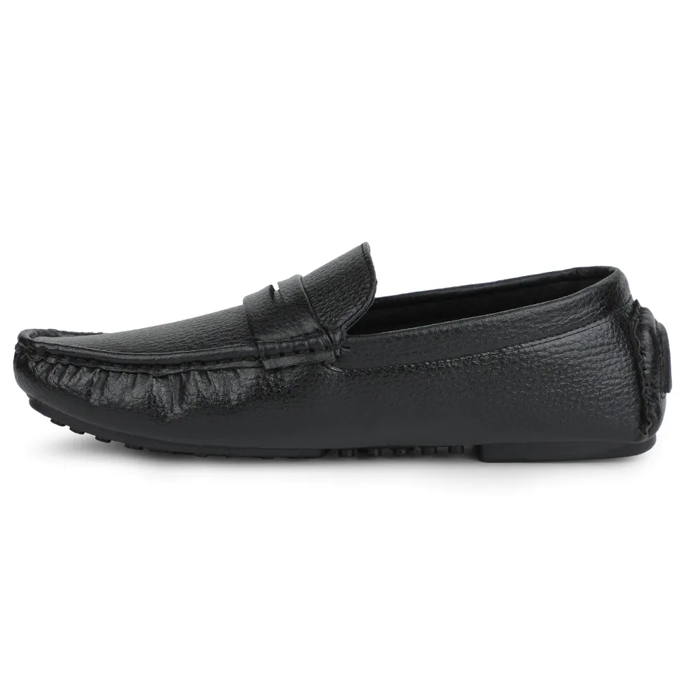 Loafers As Dress Shoes Fortune Black Formal Loafers For Men CLASSIK-2E By Liberty
