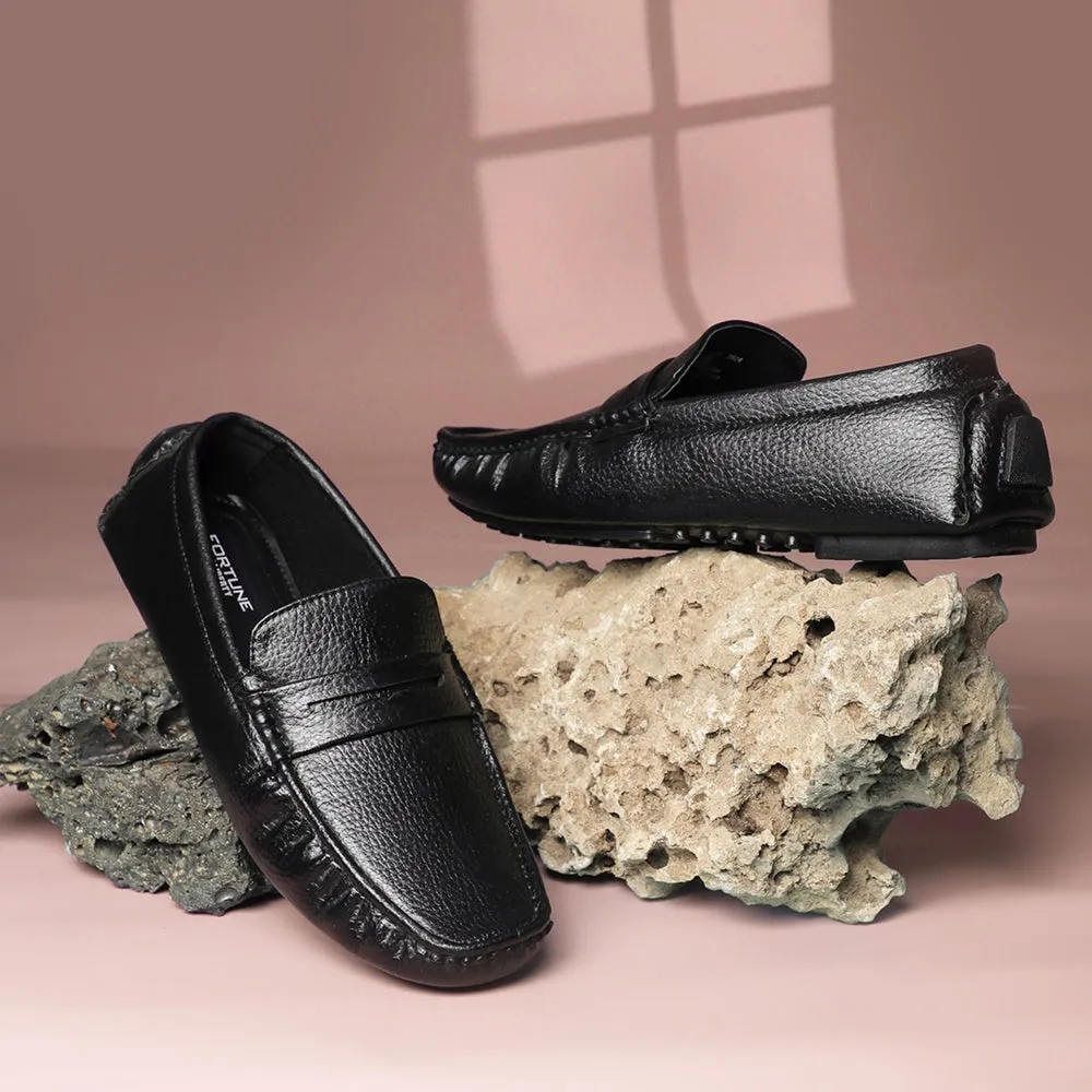 Bottega Loafers Fortune Black Formal Loafers For Men CLASSIK-2E By Liberty