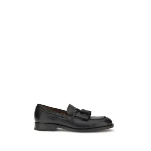 Loafers Streetwear Fratelli Rossetti Black Calf Leather Bos Taurus Slip-On Loafers