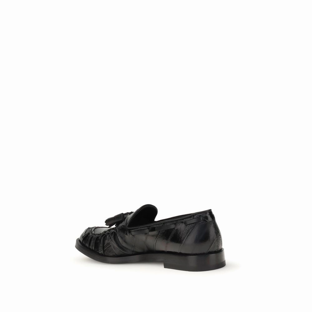 Comfortable Chunky Loafers Fratelli Rossetti Black Rubber Slip-On Loafers