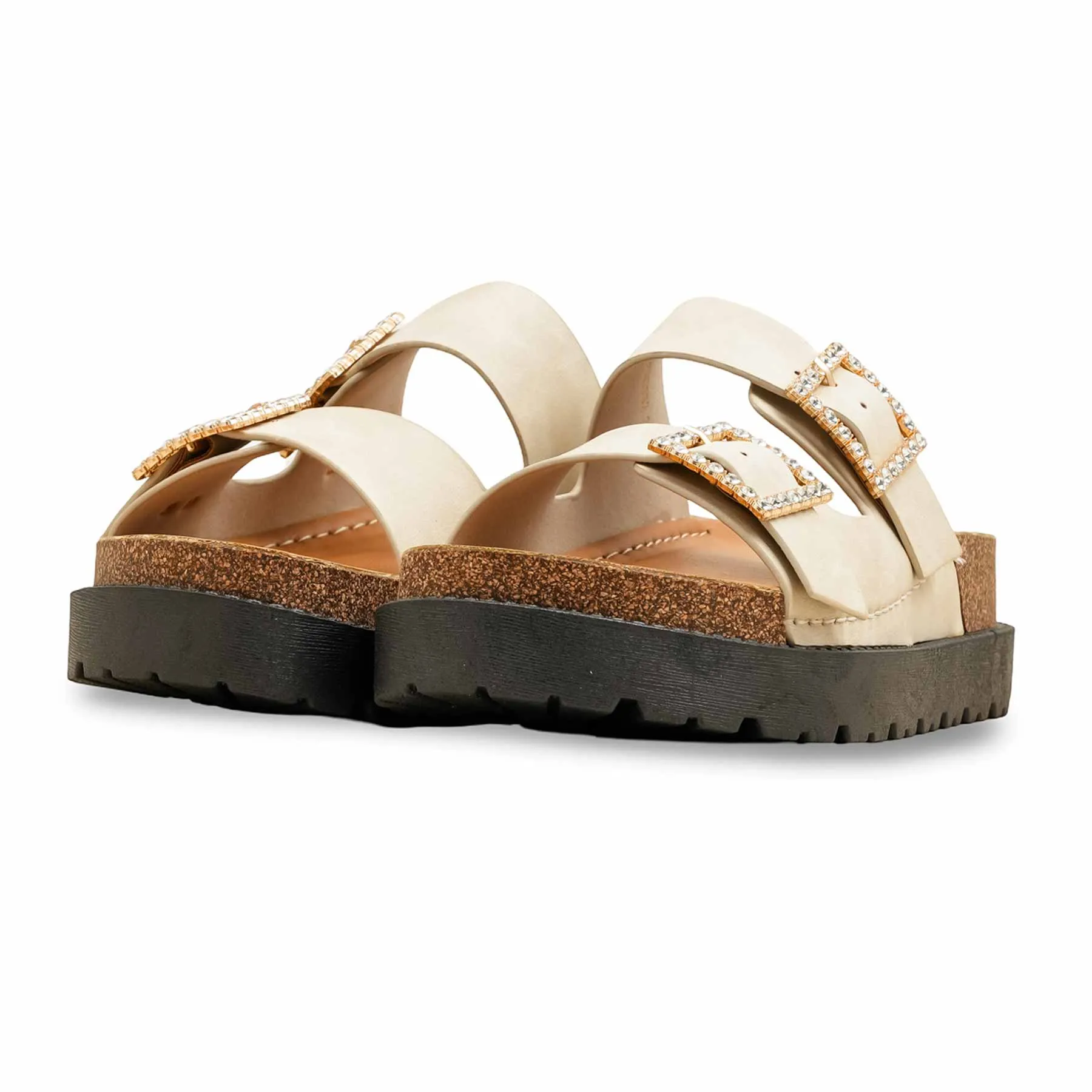 Fancy Slippers Golden Formal Slipper For Women PU0392