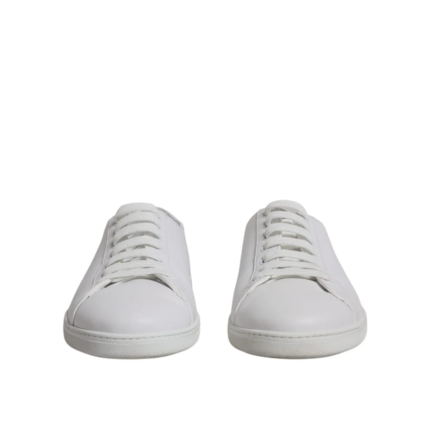 Dolce & Gabbana White Low Top Men Saint Tropez Sneakers Shoes Sparkle Platform Sneakers