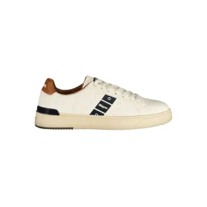 Blauer White Leather Men Sneaker Casual Office Wear Shoes