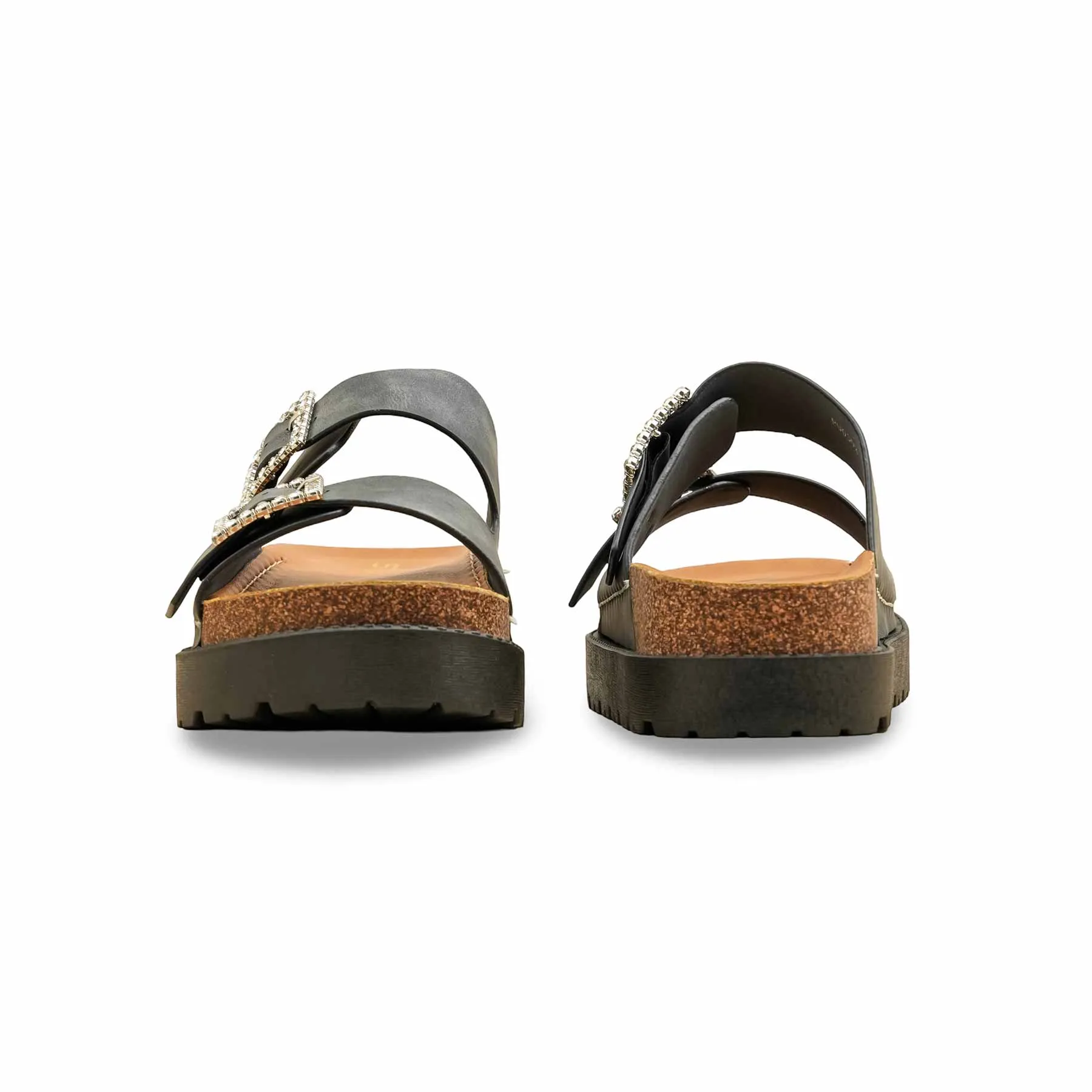 Grey Formal Slipper For Women PU0392 Best Slippers For Back Pain