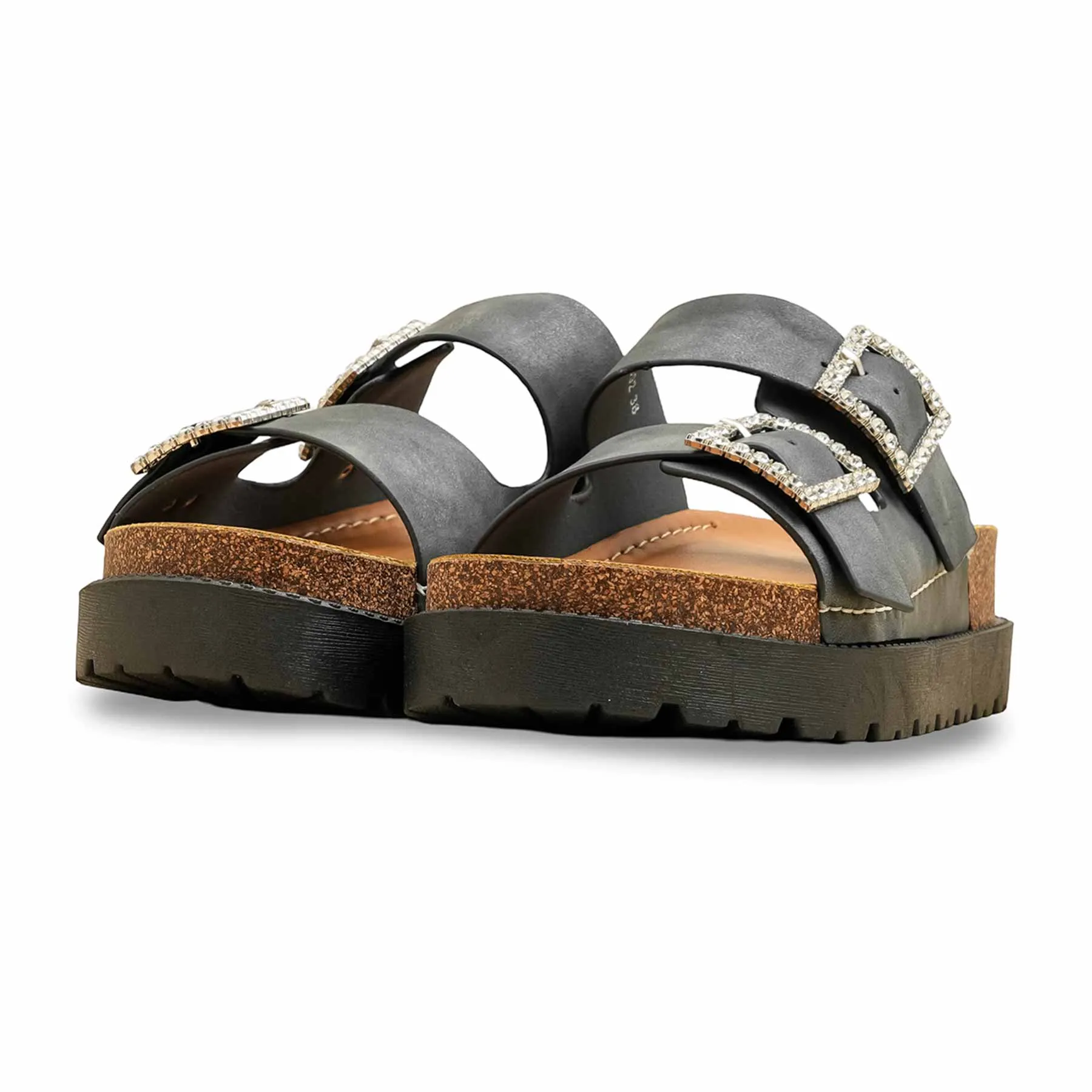 Slides Bloom Grey Formal Slipper For Women PU0392