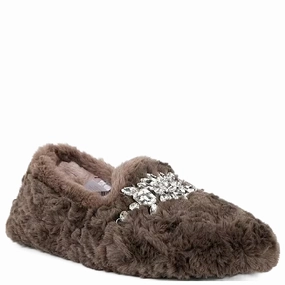 Slippers With Zipper SLUMBER LOAFER MOCHA