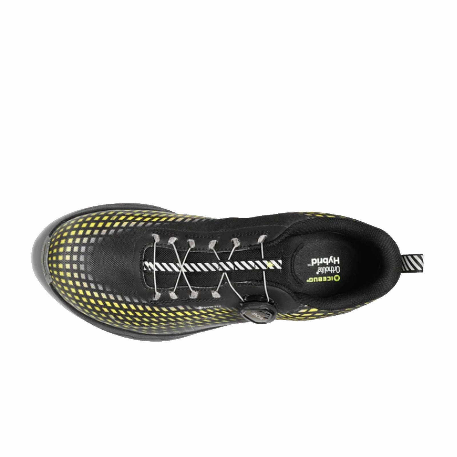 Running Shoe Ornament Icebug NewRun BUGrip GTX Running Shoe (Men) - Black/Poison with Studs