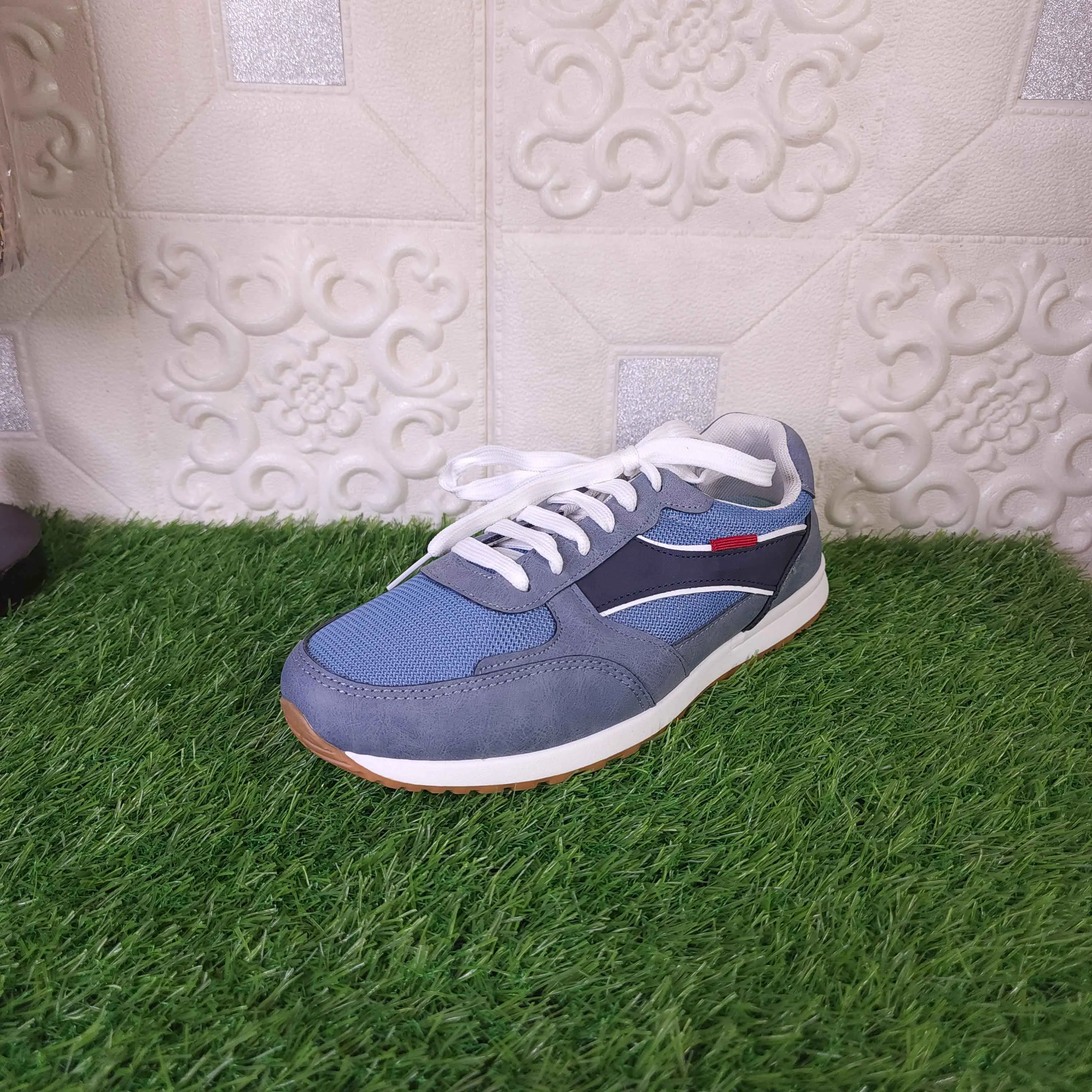 MJAF-002 Navy Wide Wedge Sandals