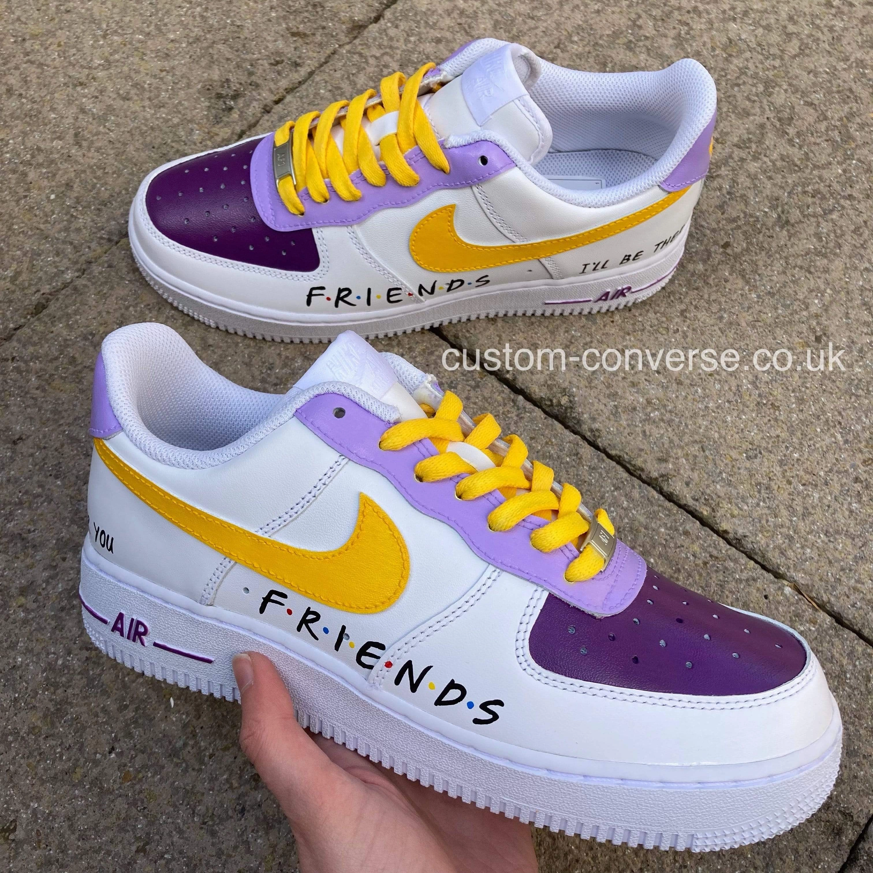 Friends Purple Nike Air Force 1 Asics Running Shoes Series