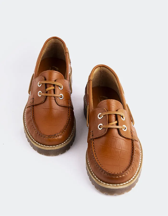 Phat Farm Loafers Gaia Chestnut Croco