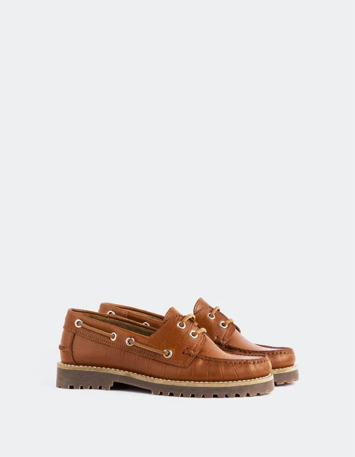 Loafers Fringe Gaia Chestnut Croco