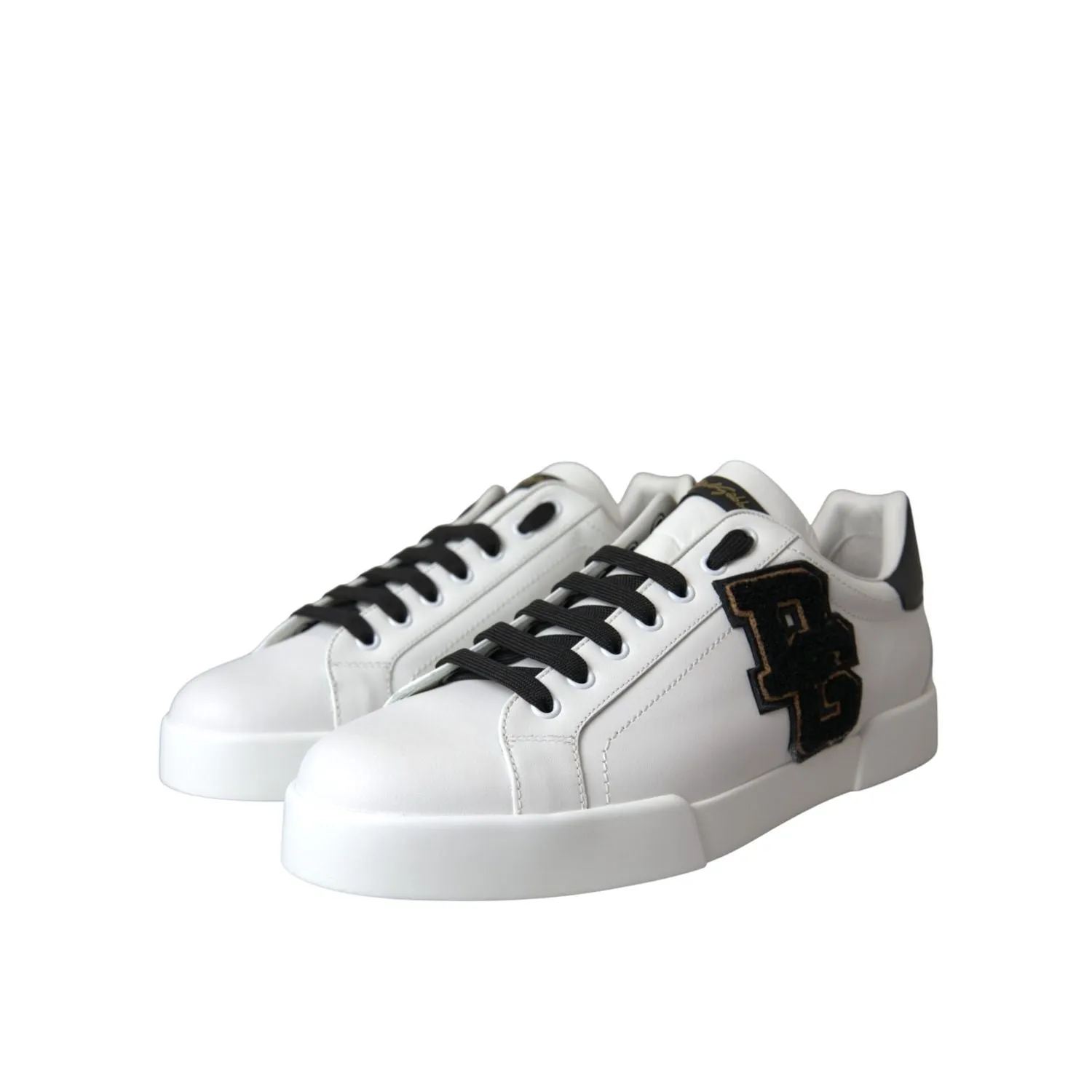 Cape Robbin Sneakers Dolce & Gabbana White Leather DG Logo Casual Low Top Sneakers Shoes