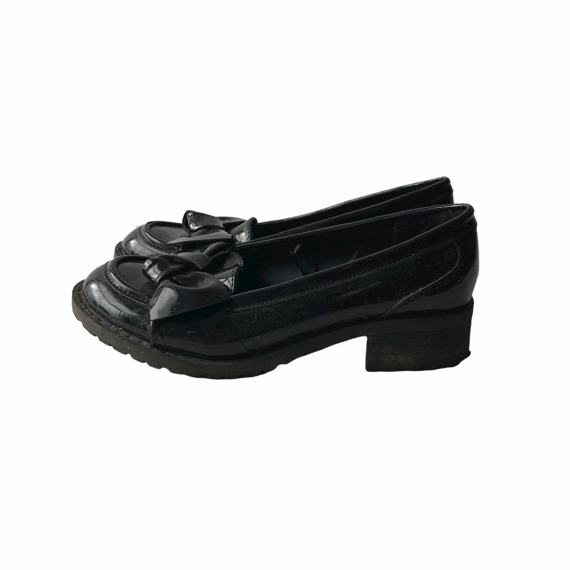 Loafers Platforms George Black Loafers with Tassels Shoes Shoe Size 13 (jr)